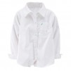 White Solid Button-Front Shirt