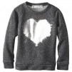 Girls Grey Peace Heart Sweatshirt